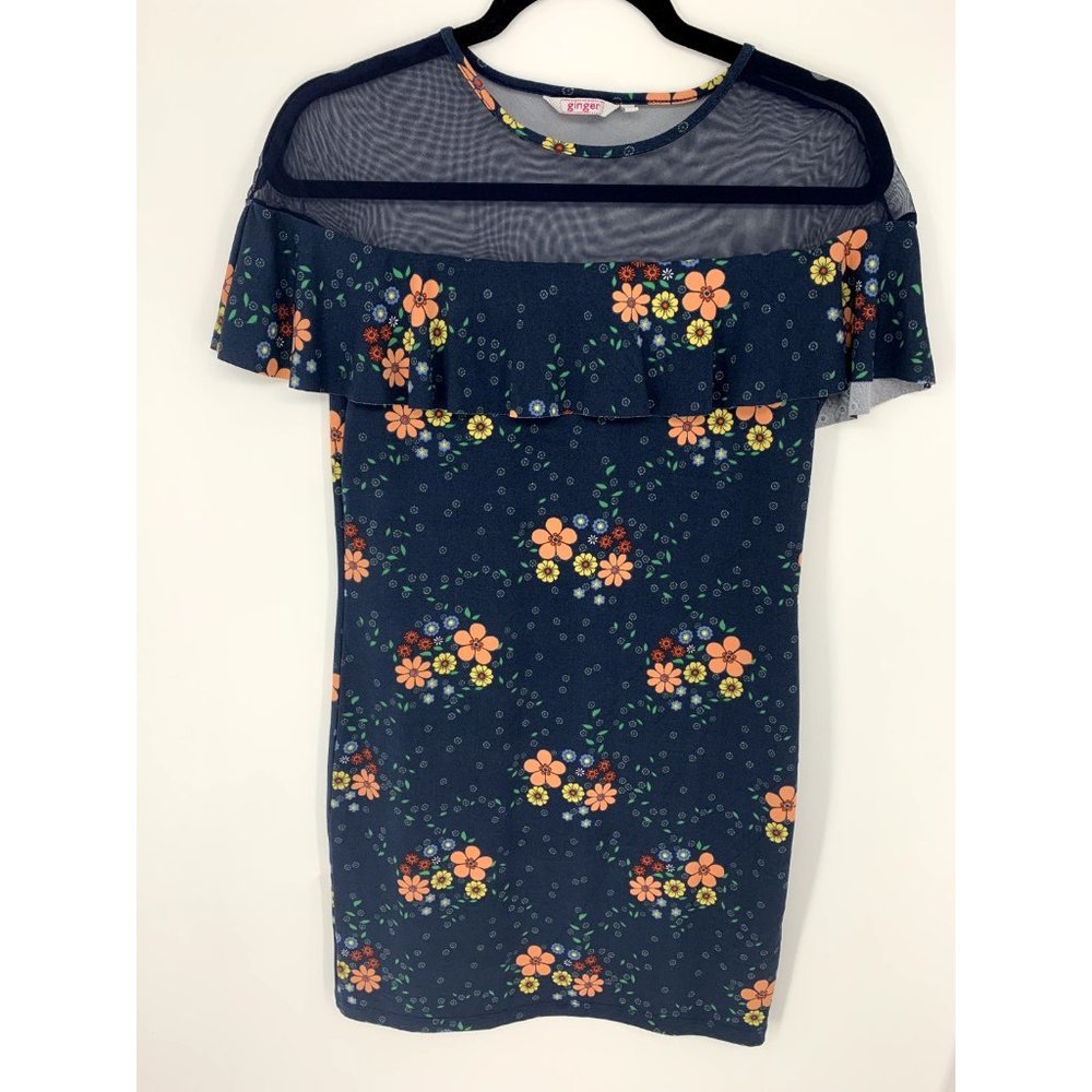 Ginger Brand Blue Floral Sundress Size M